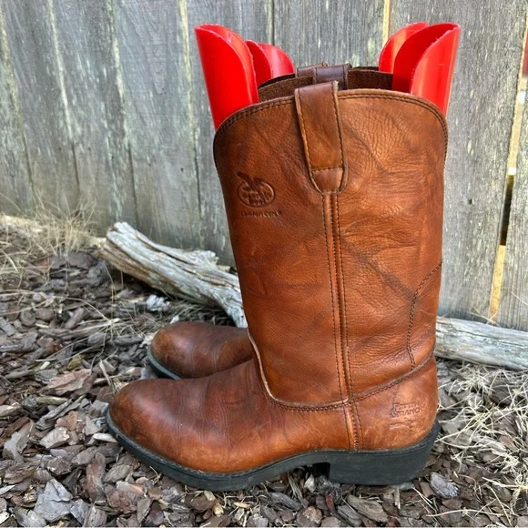 Georgia Boots Farm Ranch G5755 Carbo Tech Wellington Russet WildwoodMens 11M
